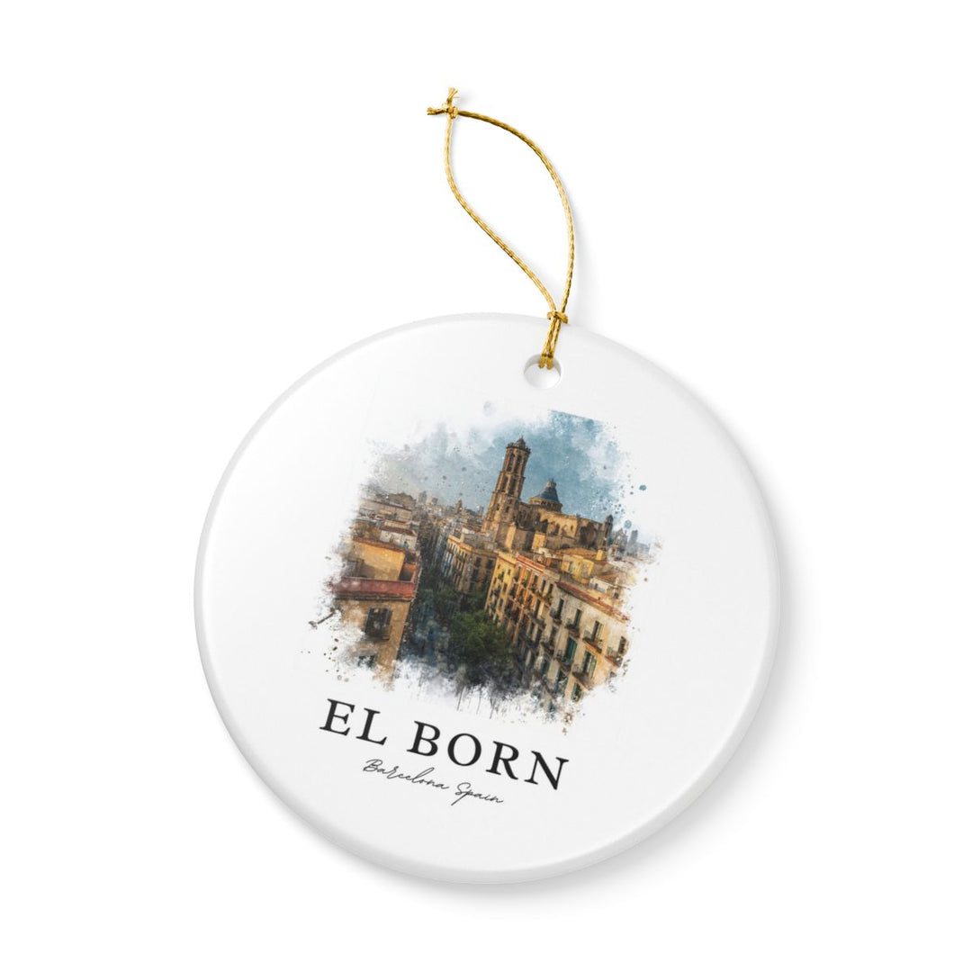El Born Barcelona Spain Ornament: Unique El Born Barcelona Souvenir, El Born Barcelona Spain Xmas Decor, and Authentic El Born Barcelona Gift