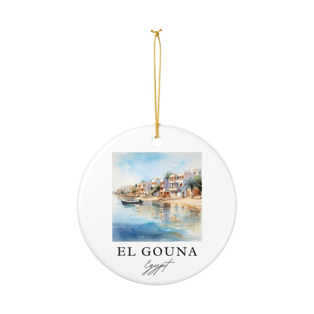 El Gouna Egypt Ornament: Unique El Gouna Souvenir, El Gouna Egypt Xmas Decor, and Authentic El Gouna Gift