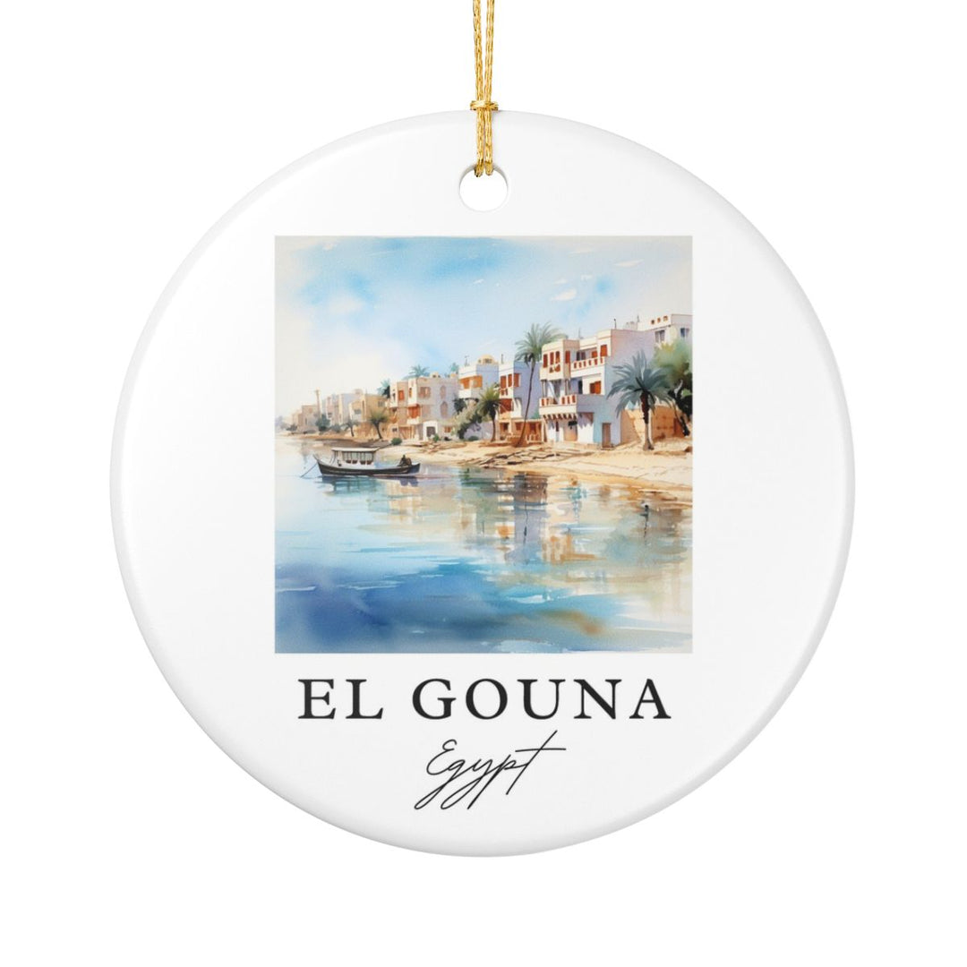 El Gouna Egypt Ornament: Unique El Gouna Souvenir, El Gouna Egypt Xmas Decor, and Authentic El Gouna Gift