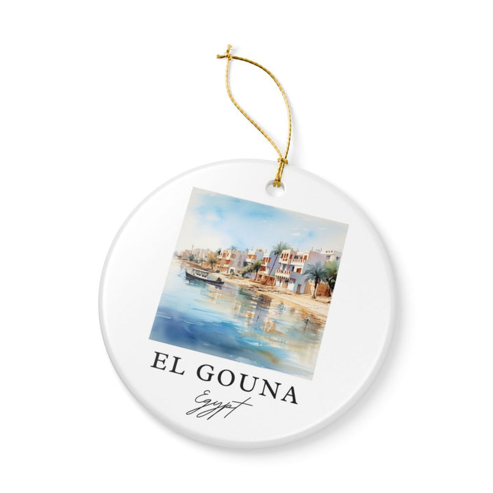 El Gouna Egypt Ornament: Unique El Gouna Souvenir, El Gouna Egypt Xmas Decor, and Authentic El Gouna Gift