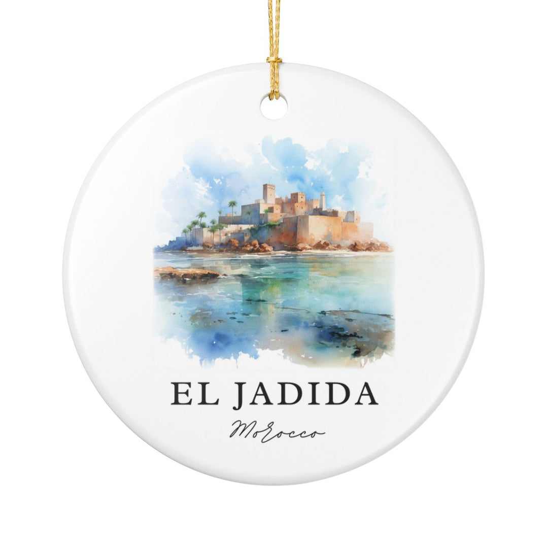 El Jadida Morocco Ornament: Unique El Jadida Souvenir, El Jadida Morocco Xmas Decor, and Authentic El Jadida Gift