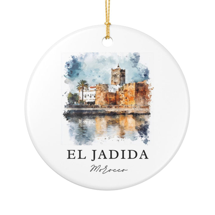 El Jadida Morocco Ornament: Unique El Jadida Souvenir, El Jadida Morocco Xmas Decor, and Authentic El Jadida Gift