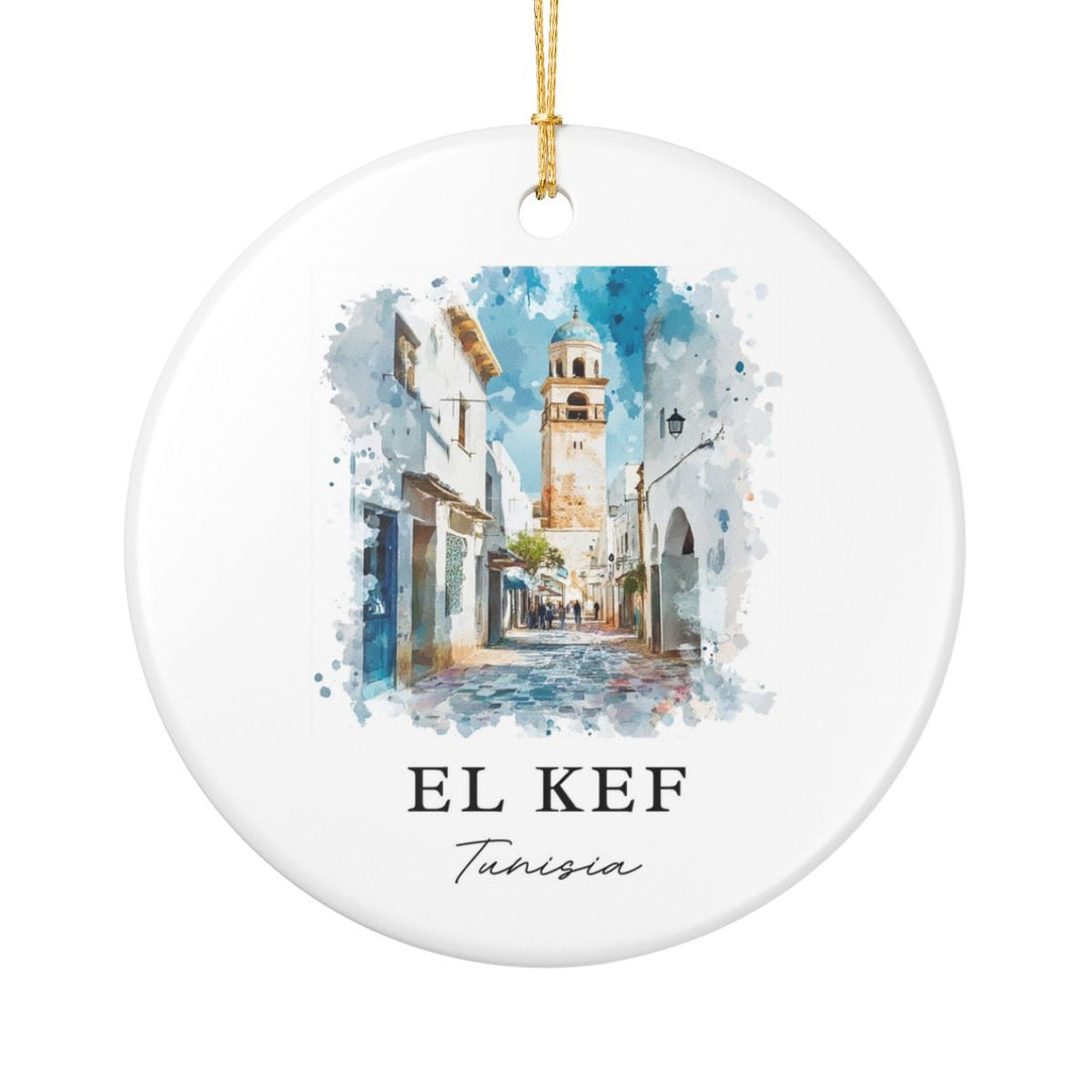 El Kef Tunisia Ornament: Unique El Kef Tunisia Souvenir, El Kef Tunisia Xmas Decor, and Authentic El Kef Tunisia Gift