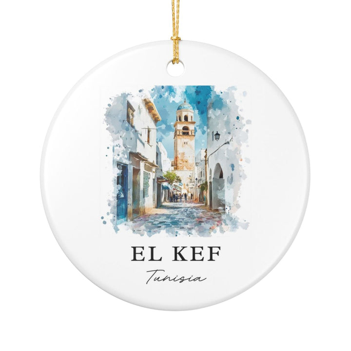 El Kef Tunisia Ornament: Unique El Kef Tunisia Souvenir, El Kef Tunisia Xmas Decor, and Authentic El Kef Tunisia Gift