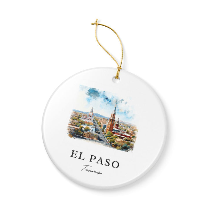 El Paso Texas Ornament: Unique El Paso Souvenir, El Paso Texas Xmas Decor, and Authentic El Paso Gift