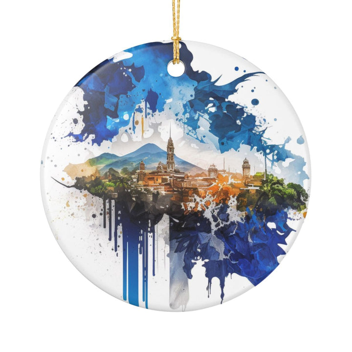 El Salvador Central America Ornament: Unique El Salvador Central Souvenir, El Salvador Central USA Xmas Decor, and Authentic El Salvador Central Gift