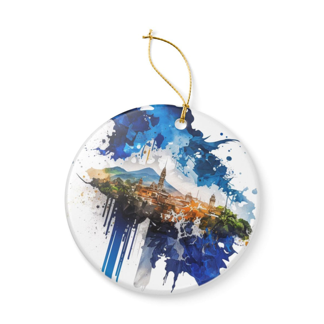 El Salvador Central America Ornament: Unique El Salvador Central Souvenir, El Salvador Central USA Xmas Decor, and Authentic El Salvador Central Gift