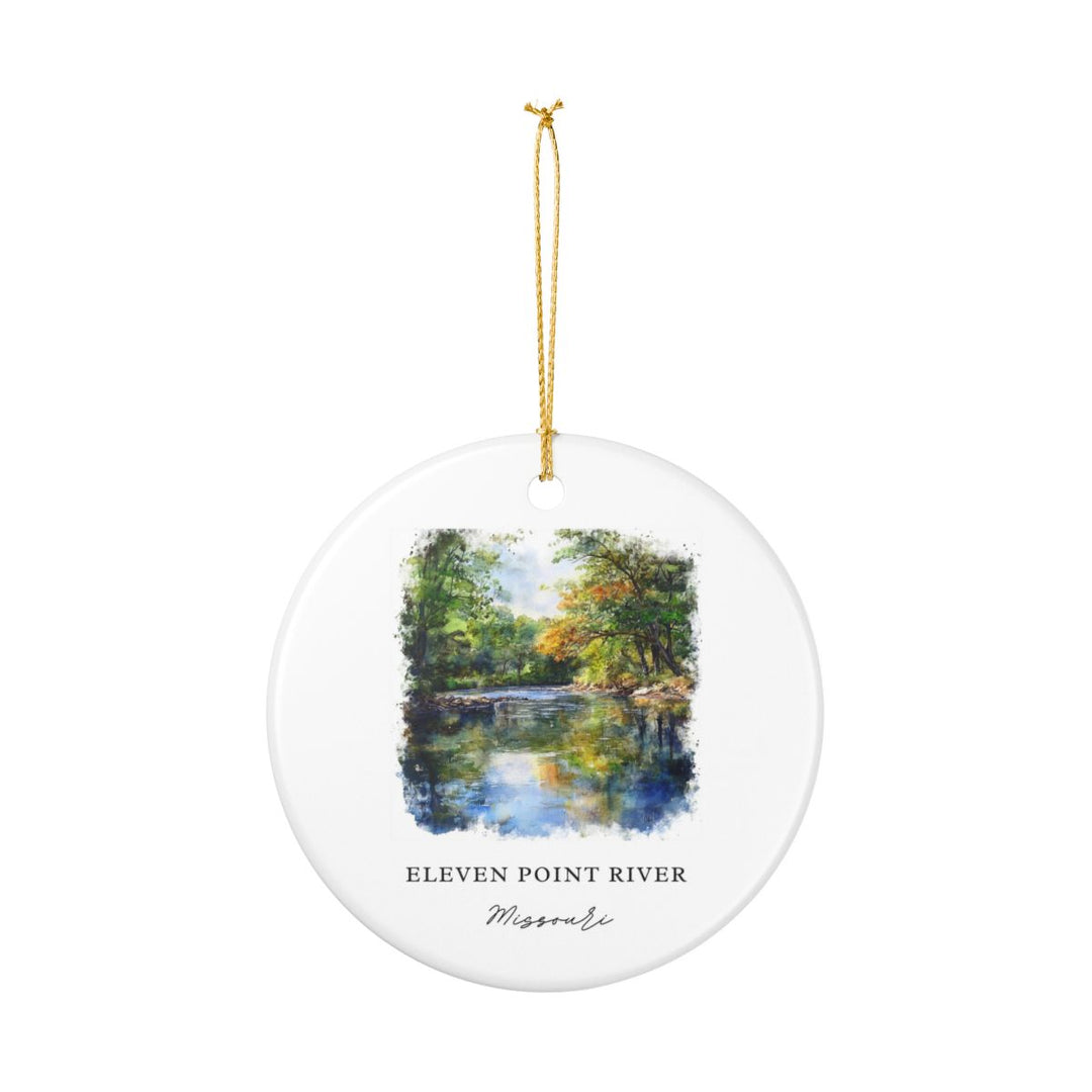 Eleven Point River Missouri USA Ornament: Unique Eleven Point River Souvenir, Eleven Point River Missouri Xmas Decor, and Authentic Eleven Point River Gift