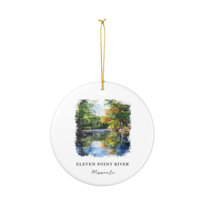 Eleven Point River Missouri USA Ornament: Unique Eleven Point River Souvenir, Eleven Point River Missouri Xmas Decor, and Authentic Eleven Point River Gift