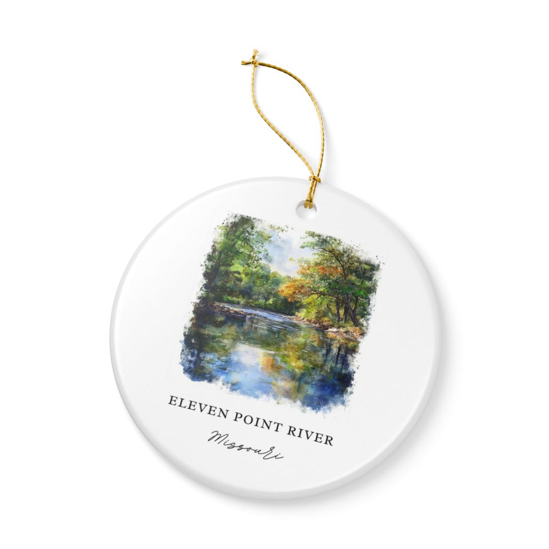 Eleven Point River Missouri USA Ornament: Unique Eleven Point River Souvenir, Eleven Point River Missouri Xmas Decor, and Authentic Eleven Point River Gift