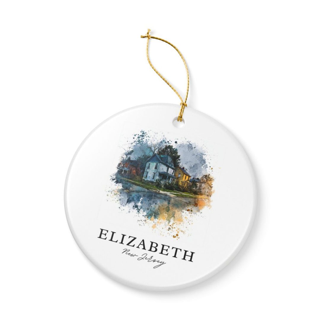Elizabeth New Jersey A Ornament: Unique Elizabeth New Jersey A Souvenir, Elizabeth New Jersey A Xmas Decor, and Authentic Elizabeth New Jersey A Gift