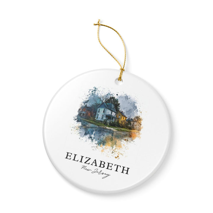 Elizabeth New Jersey A Ornament: Unique Elizabeth New Jersey A Souvenir, Elizabeth New Jersey A Xmas Decor, and Authentic Elizabeth New Jersey A Gift
