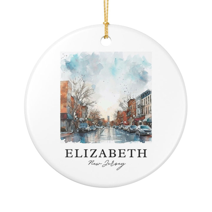 Elizabeth New Jersey New Jersey Ornament: Unique Elizabeth New Jersey Souvenir, Elizabeth New Jersey New Jersey Xmas Decor, and Authentic Elizabeth New Jersey Gift