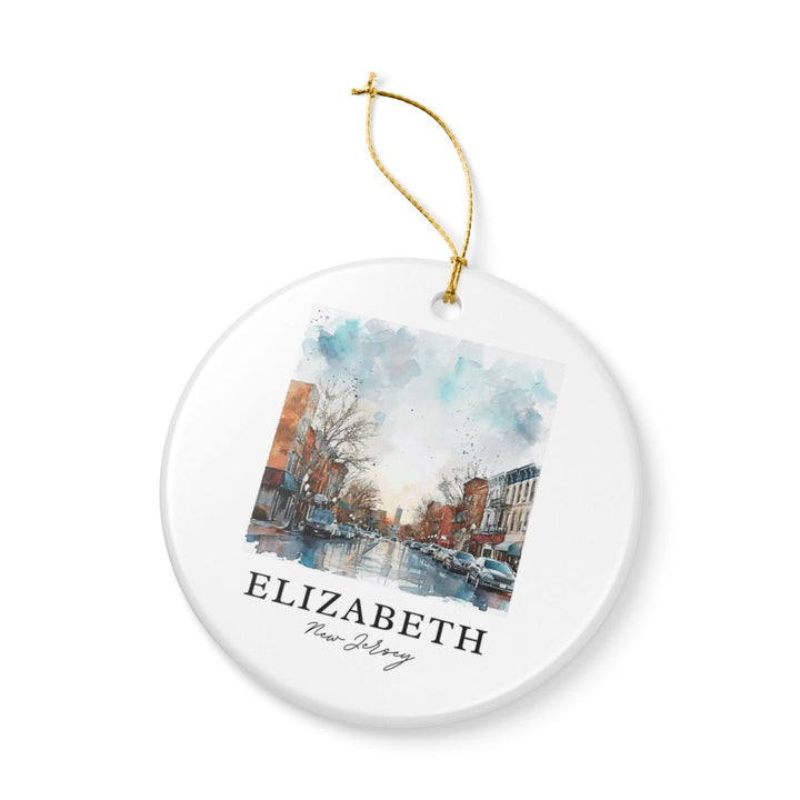 Elizabeth New Jersey New Jersey Ornament: Unique Elizabeth New Jersey Souvenir, Elizabeth New Jersey New Jersey Xmas Decor, and Authentic Elizabeth New Jersey Gift