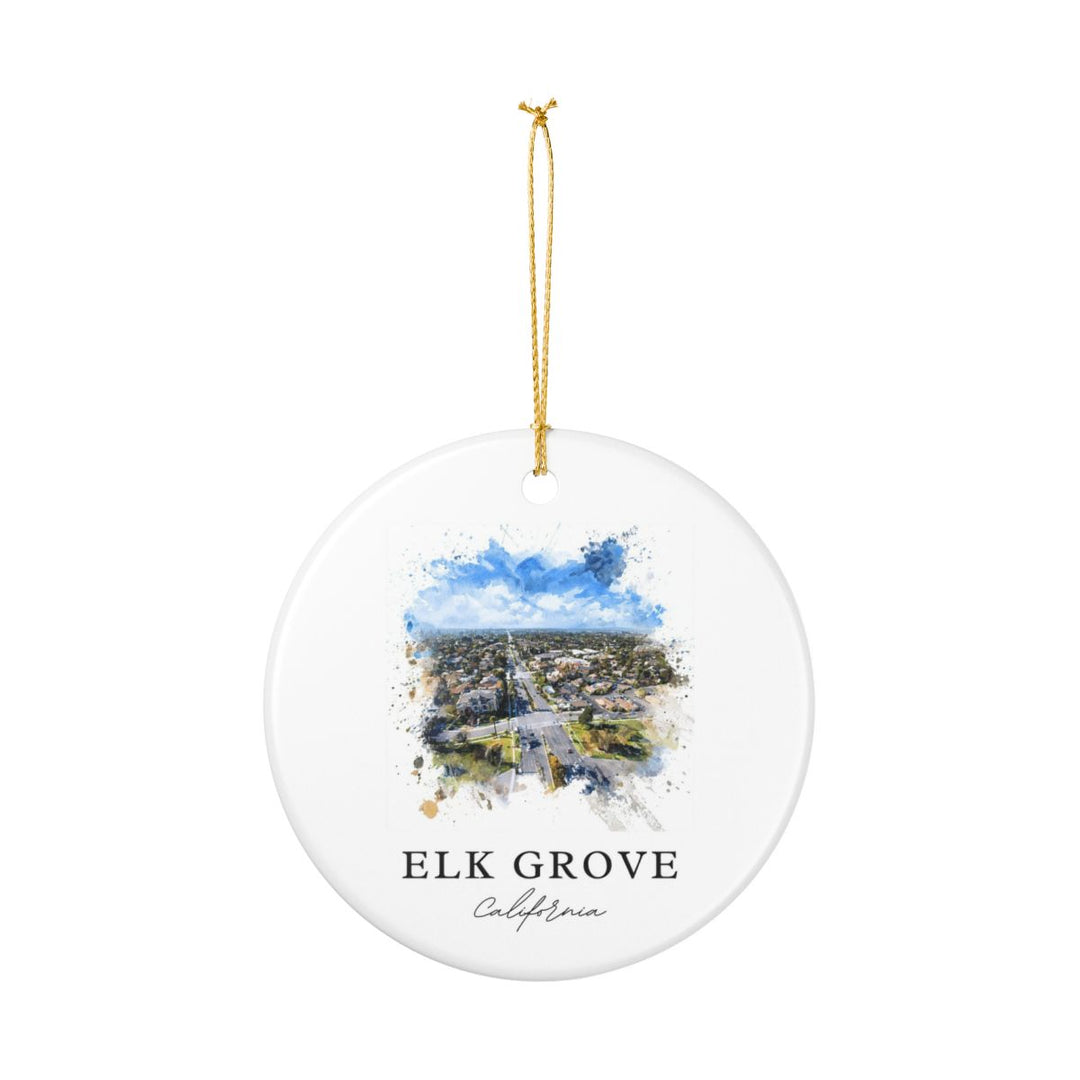 Elk Grove CA Ornament: Unique Elk Grove Souvenir, Elk Grove California Xmas Decor, and Authentic Elk Grove Gift