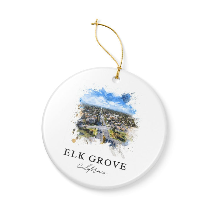 Elk Grove CA Ornament: Unique Elk Grove Souvenir, Elk Grove California Xmas Decor, and Authentic Elk Grove Gift