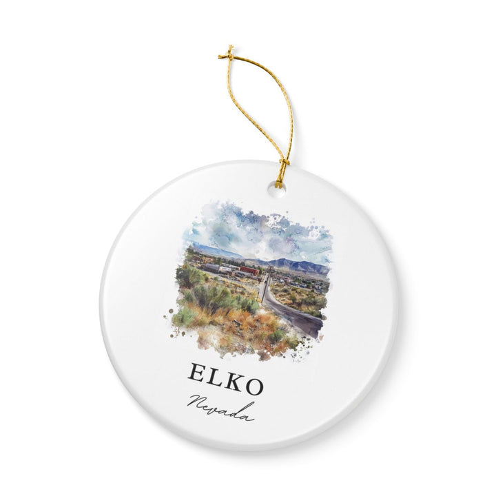 Elko Nevada USA Ornament: Unique Elko Souvenir, Elko Nevada Xmas Decor, and Authentic Elko Gift