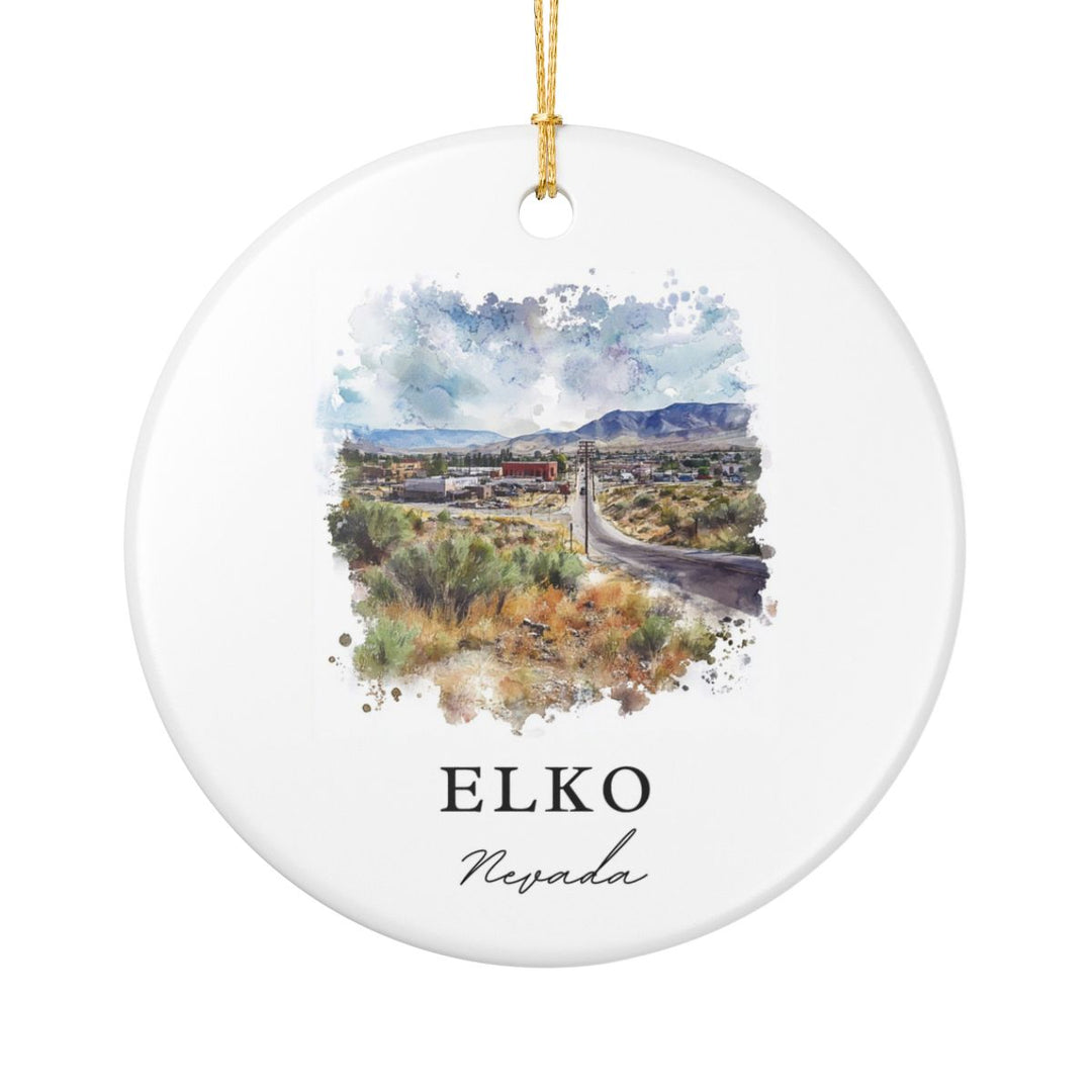 Elko Nevada USA Ornament: Unique Elko Souvenir, Elko Nevada Xmas Decor, and Authentic Elko Gift