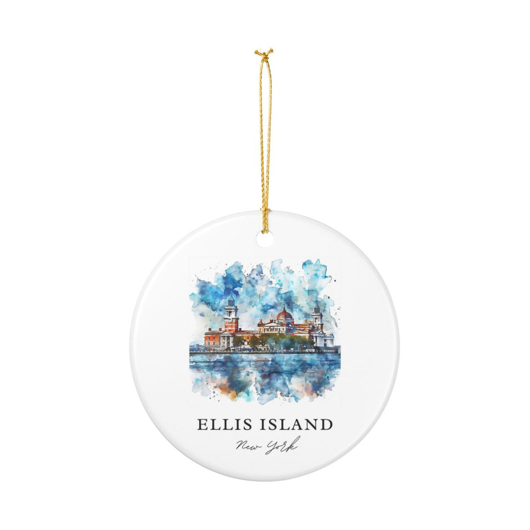 Ellis Island New York Ornament: Unique Ellis Island Souvenir, Ellis Island New York Xmas Decor, and Authentic Ellis Island Gift