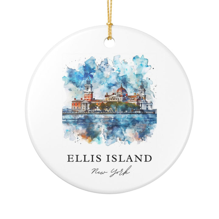 Ellis Island New York Ornament: Unique Ellis Island Souvenir, Ellis Island New York Xmas Decor, and Authentic Ellis Island Gift