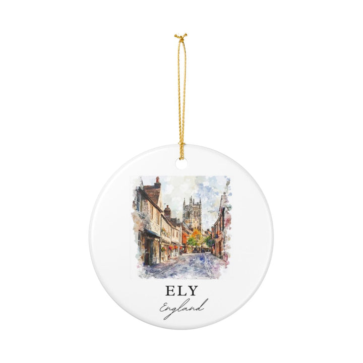 Ely England Ornament: Unique Ely Souvenir, Ely England Xmas Decor, and Authentic Ely Gift