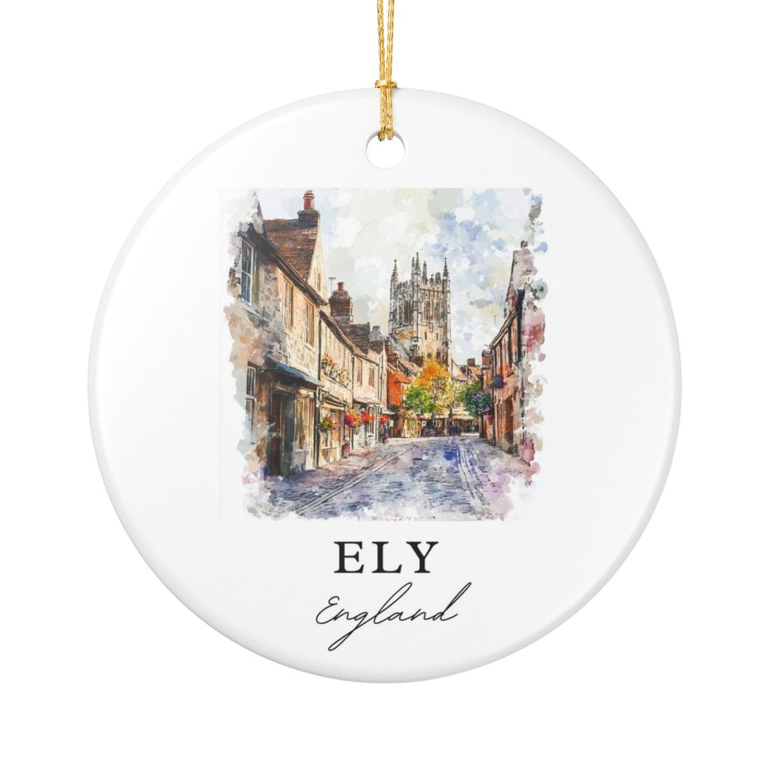 Ely England Ornament: Unique Ely Souvenir, Ely England Xmas Decor, and Authentic Ely Gift
