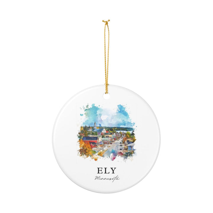 Ely Minnesota USA Ornament: Unique Ely Souvenir, Ely Minnesota Xmas Decor, and Authentic Ely Gift