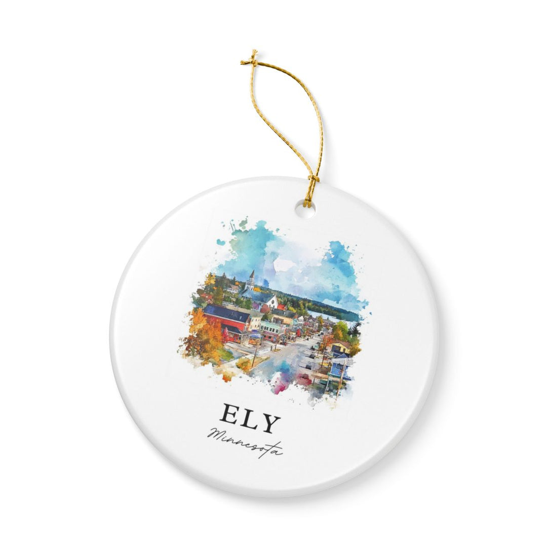 Ely Minnesota USA Ornament: Unique Ely Souvenir, Ely Minnesota Xmas Decor, and Authentic Ely Gift
