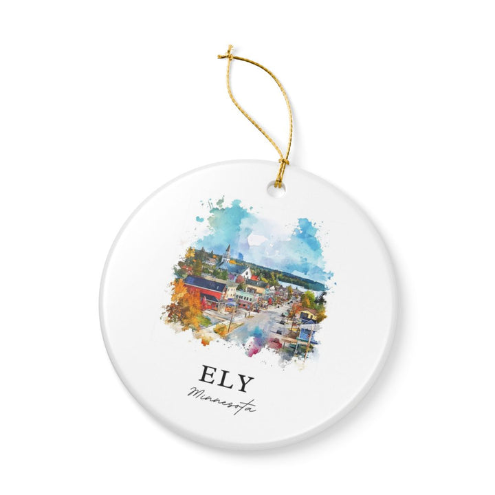 Ely Minnesota USA Ornament: Unique Ely Souvenir, Ely Minnesota Xmas Decor, and Authentic Ely Gift