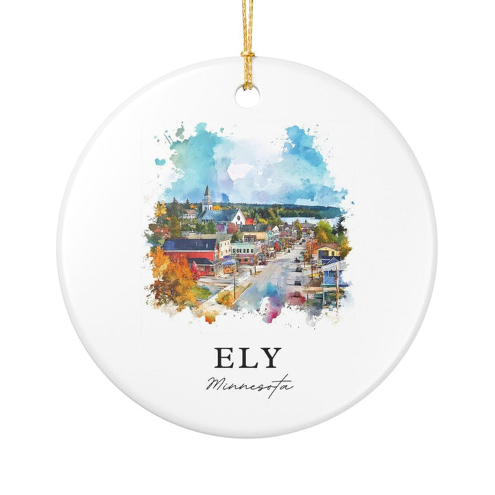 Ely Minnesota USA Ornament: Unique Ely Souvenir, Ely Minnesota Xmas Decor, and Authentic Ely Gift