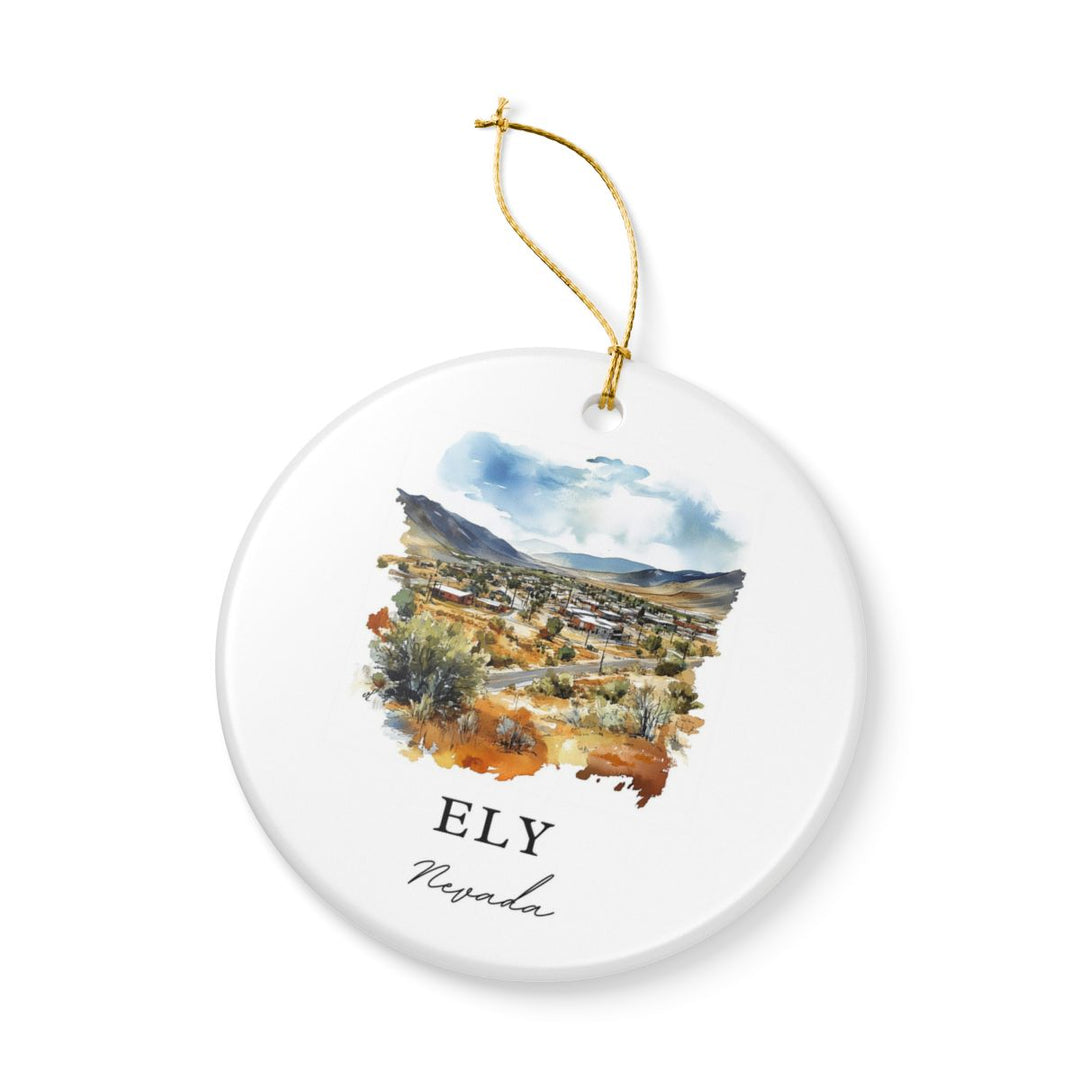 Ely Nevada USA Ornament: Unique Ely Souvenir, Ely Nevada Xmas Decor, and Authentic Ely Gift