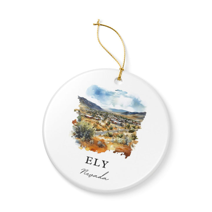 Ely Nevada USA Ornament: Unique Ely Souvenir, Ely Nevada Xmas Decor, and Authentic Ely Gift