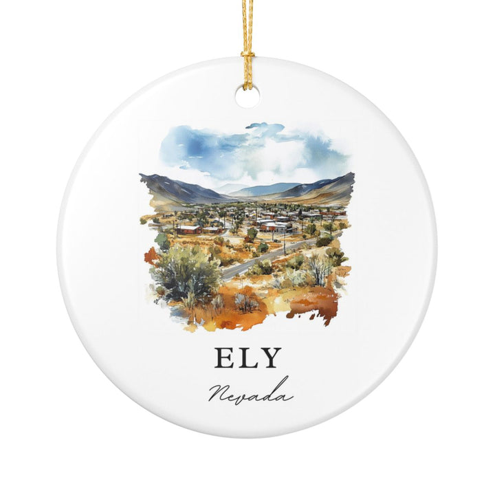 Ely Nevada USA Ornament: Unique Ely Souvenir, Ely Nevada Xmas Decor, and Authentic Ely Gift