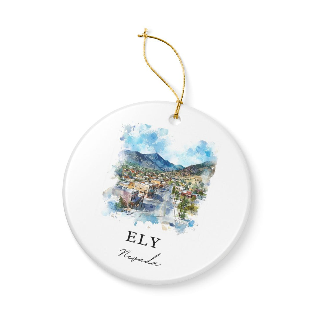 Ely Nevada USA Ornament: Unique Ely Souvenir, Ely Nevada Xmas Decor, and Authentic Ely Gift