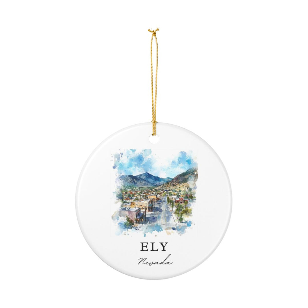 Ely Nevada USA Ornament: Unique Ely Souvenir, Ely Nevada Xmas Decor, and Authentic Ely Gift