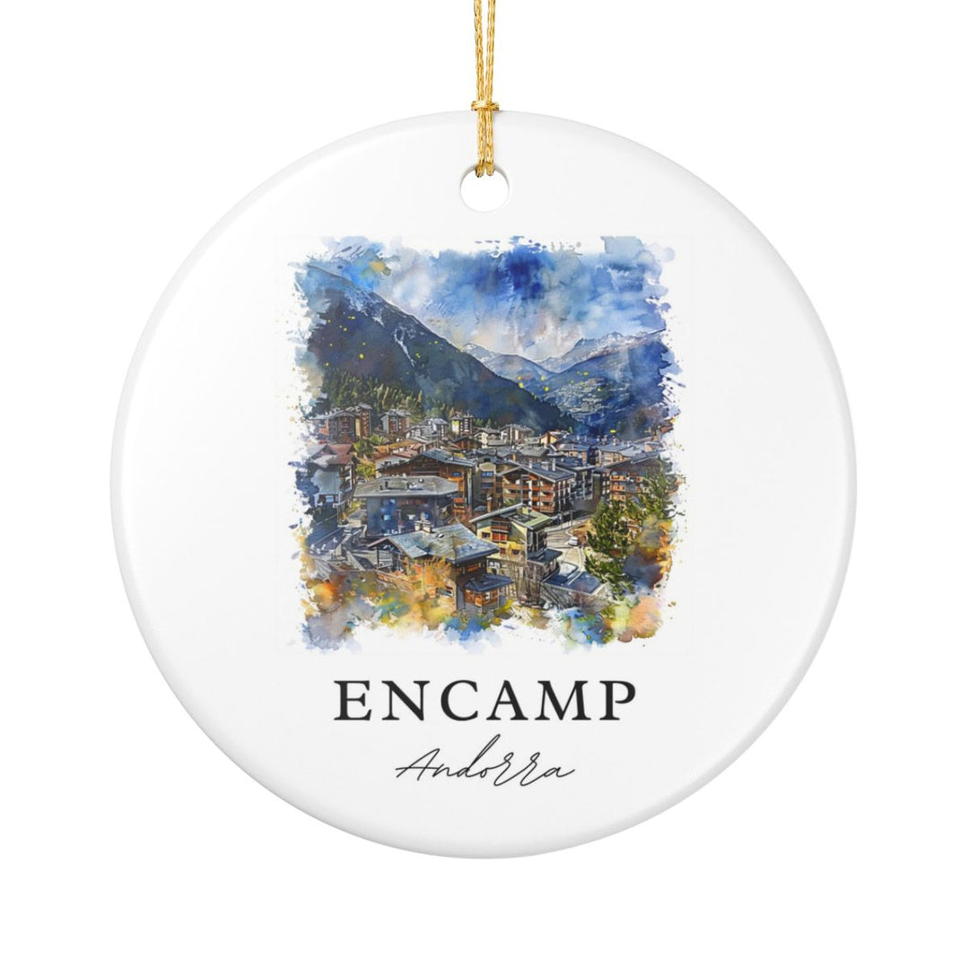 Encamp Andorra Ornament: Unique Encamp Andorra Souvenir, Encamp Andorra Xmas Decor, and Authentic Encamp Andorra Gift