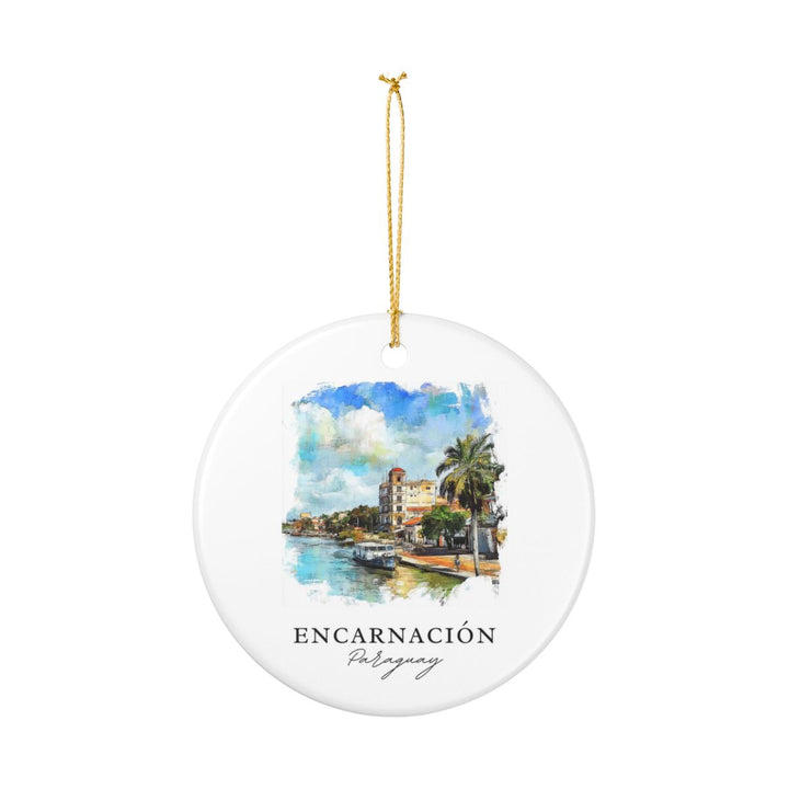 Encarnación Paraguay Ornament: Unique Encarnación Paraguay Souvenir, Encarnación Paraguay Xmas Decor, and Authentic Encarnación Paraguay Gift