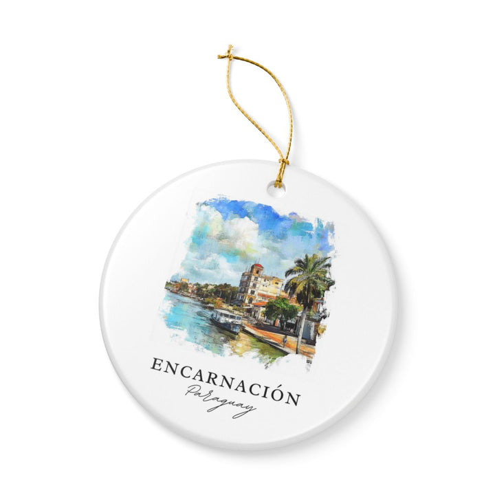 Encarnación Paraguay Ornament: Unique Encarnación Paraguay Souvenir, Encarnación Paraguay Xmas Decor, and Authentic Encarnación Paraguay Gift