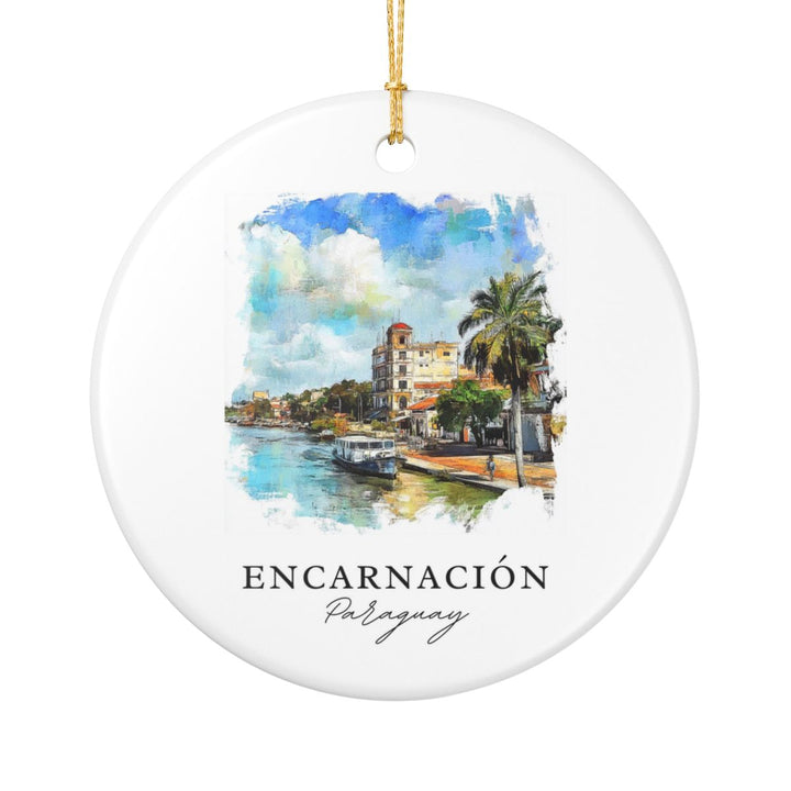 Encarnación Paraguay Ornament: Unique Encarnación Paraguay Souvenir, Encarnación Paraguay Xmas Decor, and Authentic Encarnación Paraguay Gift
