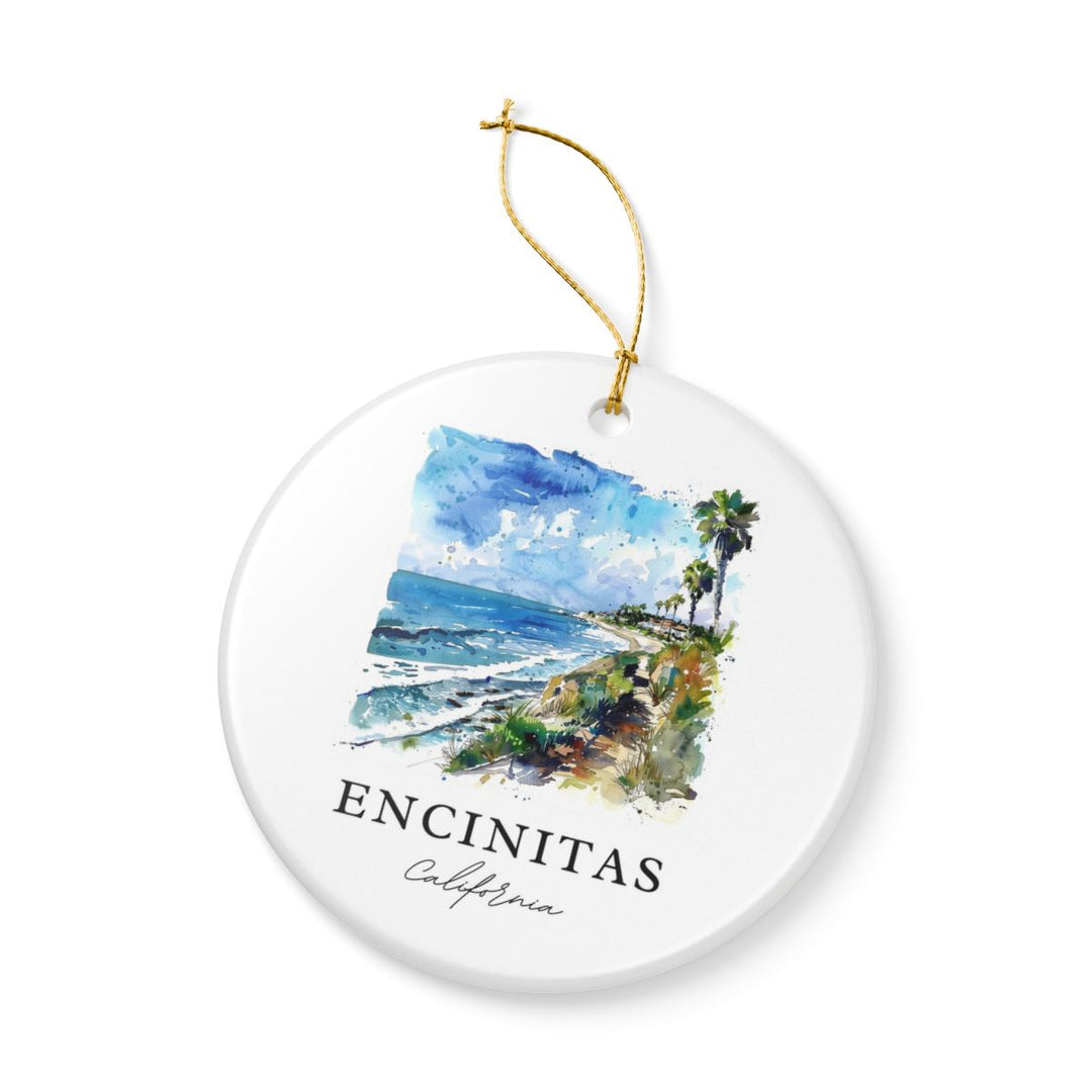 Encinitas California Ornament: Unique Encinitas Souvenir, Encinitas California Xmas Decor, and Authentic Encinitas Gift