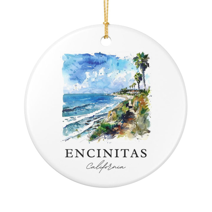 Encinitas California Ornament: Unique Encinitas Souvenir, Encinitas California Xmas Decor, and Authentic Encinitas Gift