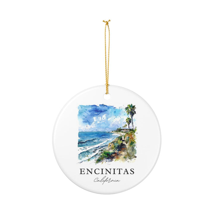 Encinitas California Ornament: Unique Encinitas Souvenir, Encinitas California Xmas Decor, and Authentic Encinitas Gift