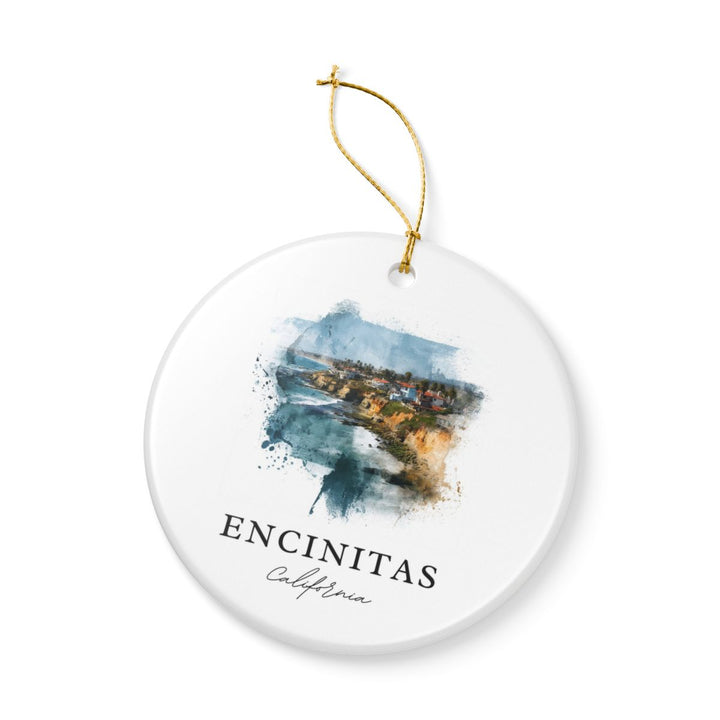 Encinitas California Ornament: Unique Encinitas Souvenir, Encinitas California Xmas Decor, and Authentic Encinitas Gift
