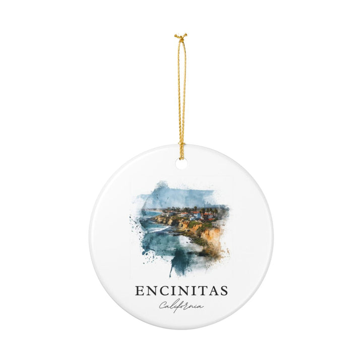 Encinitas California Ornament: Unique Encinitas Souvenir, Encinitas California Xmas Decor, and Authentic Encinitas Gift