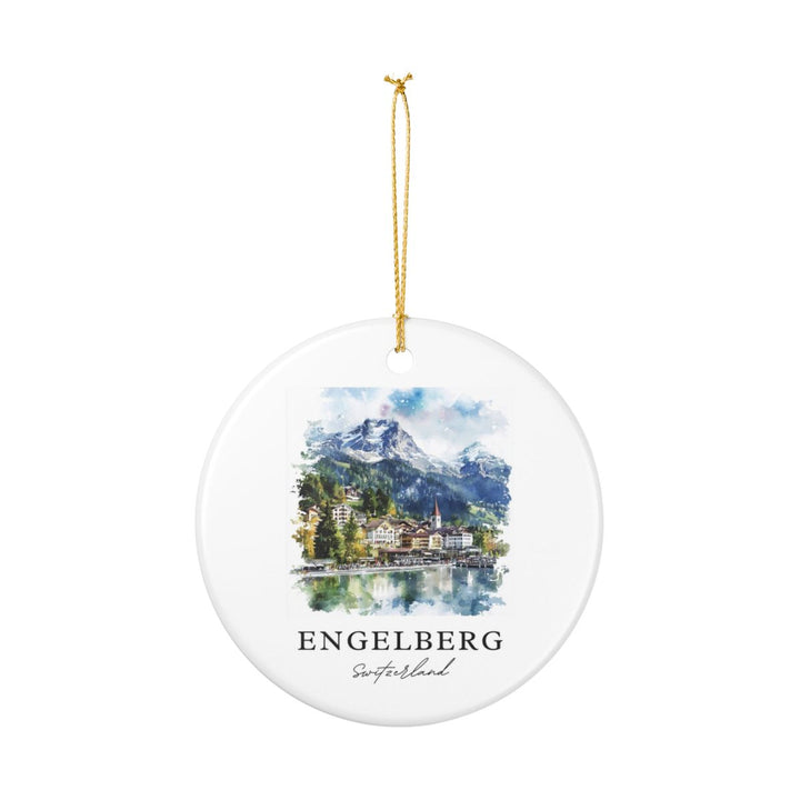 Engelberg Switzerland Ornament: Unique Engelberg Souvenir, Engelberg Switzerland Xmas Decor, and Authentic Engelberg Gift