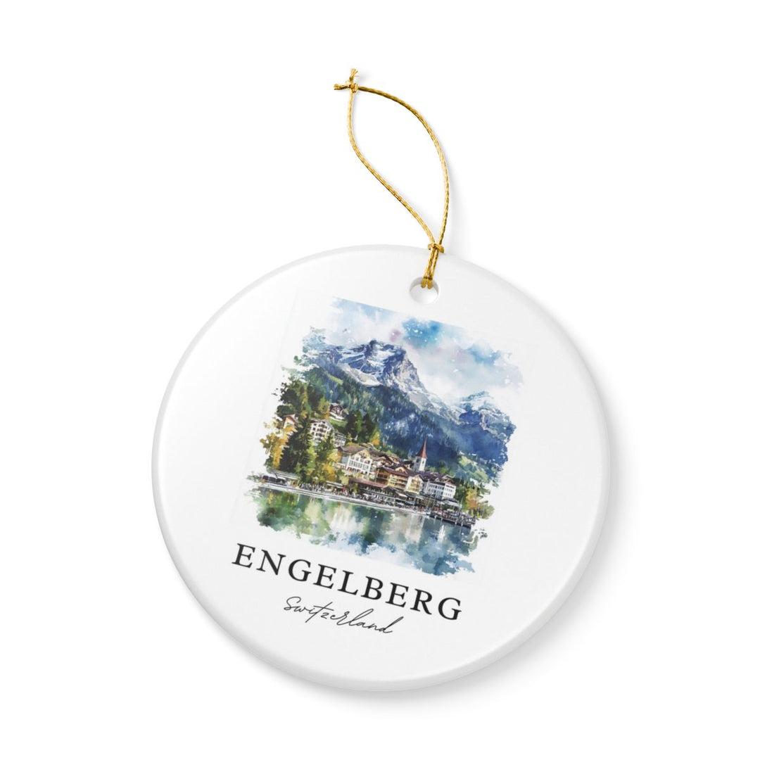 Engelberg Switzerland Ornament: Unique Engelberg Souvenir, Engelberg Switzerland Xmas Decor, and Authentic Engelberg Gift