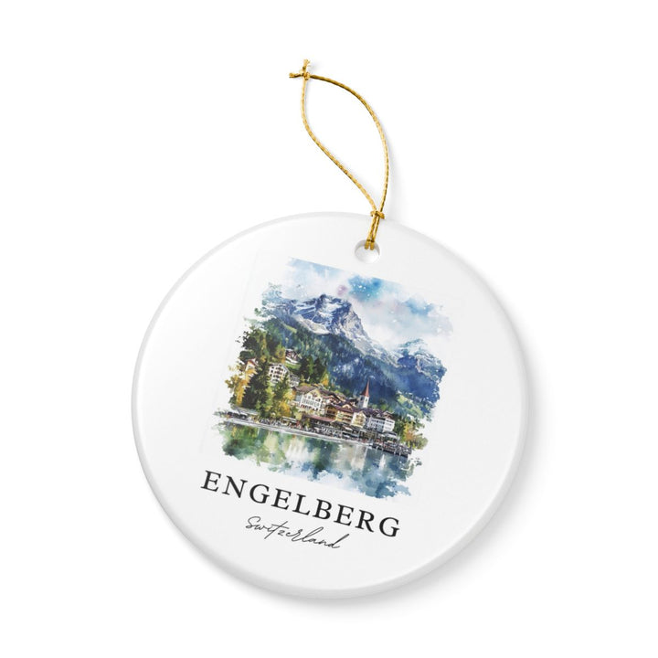 Engelberg Switzerland Ornament: Unique Engelberg Souvenir, Engelberg Switzerland Xmas Decor, and Authentic Engelberg Gift
