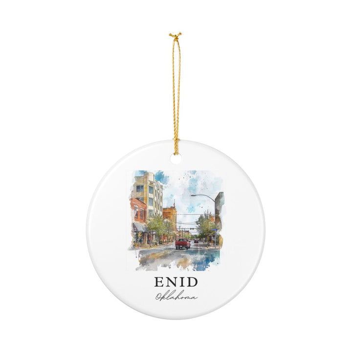 Enid Oklahoma USA Ornament: Unique Enid Souvenir, Enid Oklahoma Xmas Decor, and Authentic Enid Gift