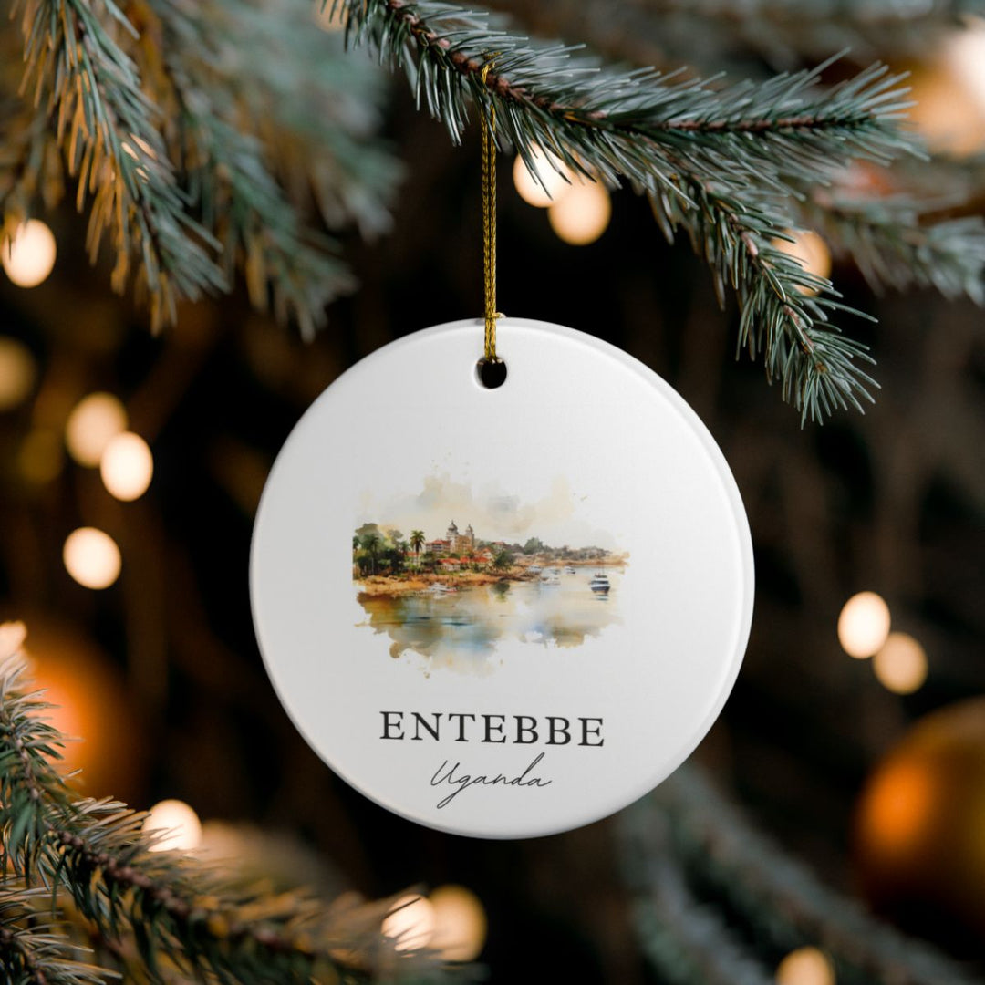 Entebbe Uganda Ornament: Unique Entebbe Souvenir, Entebbe Uganda Xmas Decor, and Authentic Entebbe Gift