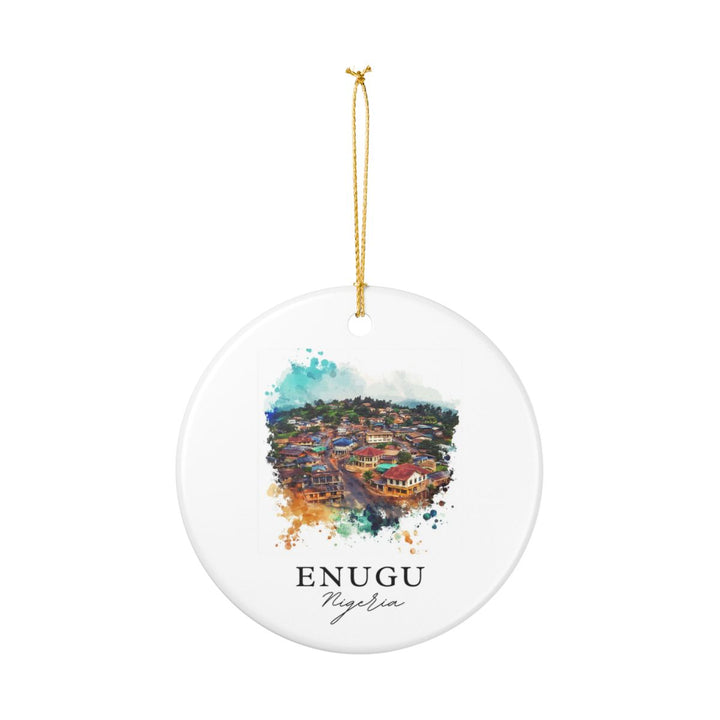 Enugu Nigeria Ornament: Unique Enugu Nigeria Souvenir, Enugu Nigeria Xmas Decor, and Authentic Enugu Nigeria Gift